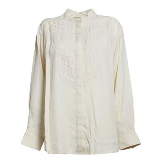 Isabel Marant Étoile Britten Blouse In Ecru Cotton With Embroidery NWT Size 40/M - Picture 5 of 14